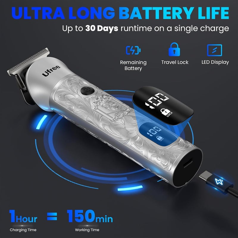 UFREE Beard Trimmer for Men, 7 in 1 Electric Shavers Razor, Cordless Hair Trimmer, Men's Grooming Kit for Body Hair, Nose, Face & Mustache, Birthday Gifts for Men, Husband Father - Image 3